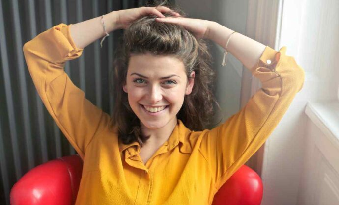 Una ragazza contenta