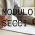 Un uomo che firma un documento con la scritta "MODULO SECCI"
